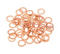 sourcing map Lot de 52 rondelles plates en cuivre, 7 x 10 x 1 mm, rondelles d'étanchéité métriques plates pour raccords hydrauliques, vis, boulons, écrous, réparation électronique