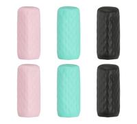 sourcing map Lot de 6 bouchons de bouteille en silicone pour voyage, anti-fuite, bouchons élastiques réutilisables, noir/vert/rose