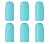 sourcing map Lot de 6 bouchons de bouteille en silicone pour voyage, anti-fuite, bouchons élastiques réutilisables pour la plupart des tailles, articles de toilette, sacs, essentiels (bleu)