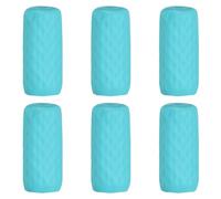 sourcing map Lot de 6 bouchons de bouteille en silicone pour voyage, anti-fuite, élastiques et réutilisables pour la plupart des tailles, articles de toilette essentiels, bleu