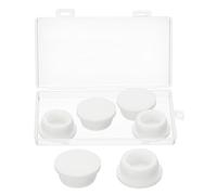 sourcing map Lot de 6 bouchons en silicone souple et flexible en forme de T avec boîte pour trou de 30 à 31 mm Blanc