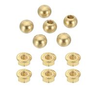 sourcing map Lot de 6 boutons filetés M4 x 8 mm en cuivre pour éclairage et projets de bricolage - Cuivre