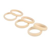 sourcing map Lot de 6 bracelets joncs en bois, 81,5 mm/81 mm/85,5 mm, diamètre extérieur 65 mm/67 mm/70 mm, anneaux ronds en bois naturel pour la fabrication de bijoux à la maison