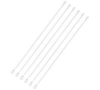 sourcing map Lot de 6 câbles antivol de sécurité - Câble à double boucle (2 m x 0,2 cm), argenté