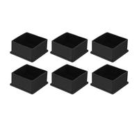 sourcing map Lot de 6 capuchons carrés en PVC pour pieds de chaise 60 mm x | Patins de pieds de meubles, capuchons de protection de sol, pour table de patio, armoire, lit
