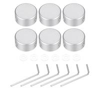 sourcing map Lot de 6 capuchons en métal pour pédale de guitare - 0,95 cm - Argenté