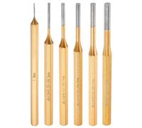 sourcing map Lot de 6 chasse-goupilles 1,5/3/4/5/6/7 mm de longueur - 150 mm de long - En alliage d'acier - Cylindrique - Pour réparation de montres automobiles, bijoux