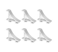 sourcing map Lot de 6 clips d'étagère de réfrigérateur en aluminium de 2 cm - Supports de support de rechange pour étagères de réfrigérateurs domestiques - Argenté