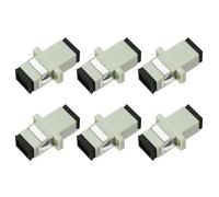 sourcing map Lot de 6 coupleurs de fibre optique SC/UPC multimode Simplex pour réseau Internet