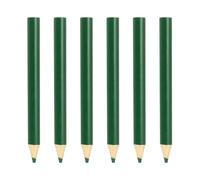 sourcing map Lot de 6 crayons de couleur en bois, crayons de couleur courts à base d'huile pour artistes, enseignants, adultes, livres de coloriage, peinture, croquis, dessin, vert foncé