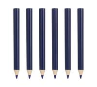 sourcing map Lot de 6 crayons de couleur en bois, crayons de couleur courts à base d'huile pour artistes, enseignants, adultes, livres de coloriage, peinture, croquis, dessin, bleu foncé