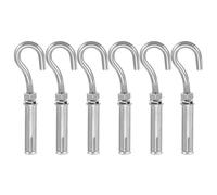 sourcing map Lot de 6 crochets muraux en béton M6 x 90 mm, boulons à œillet d'extension en acier inoxydable 304 pour intérieur et extérieur