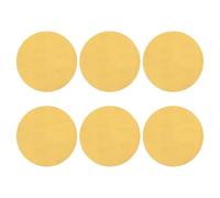 sourcing map Lot de 6 disques de ponçage 152 mm Grain 1000 Crochet et boucle Papier abrasif Orbital aléatoire pour le travail du bois, automobile, polissage des métaux, jaune