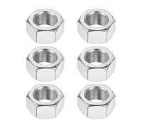 sourcing map Lot de 6 écrous hexagonaux M18 x 1 mm en acier inoxydable 304 à filetage fin pour machines automobiles et industrielles, 27 mm / 1.06in de largeur et 15 mm / 0.59in de hauteur