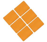 sourcing map Lot de 6 écussons thermocollants en tissu pour réparation de vêtements, pantalons, sacs et décoration Orange 12,4 x 9,4 cm