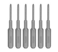 sourcing map Lot de 6 embouts de tournevis cruciformes PH000 - Tige hexagonale de 0,4 cm - Longueur : 35 mm / 1.4in - Tête cruciforme magnétique - En acier S2 - Pour réparation de précision