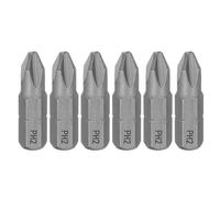 sourcing map Lot de 6 embouts de tournevis cruciformes PH2 de 0,6 cm, tige hexagonale de 25 mm / 1in de long, tête cruciforme magnétique en acier S2 pour réparation de précision