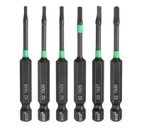 sourcing map Lot de 6 embouts de tournevis triangulaires de 70 mm de long en acier S2 TA18-30 avec tige hexagonale de 6,35 mm pour réparation de précision d'électricien, mécanicien