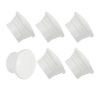 sourcing map Lot de 6 embouts de tringle à rideaux en plastique pour rideaux de fenêtre de 26 à 28 mm de diamètre - Pour rideaux décoratifs à domicile ou bureau - Blanc