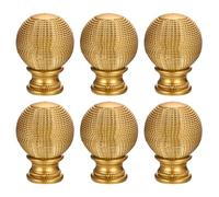 sourcing map Lot de 6 embouts de tringle à rideaux en plastique pour tringle à rideaux de fenêtre de 26 à 28 mm de diamètre (doré)