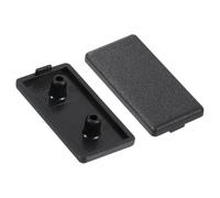 sourcing map Lot de 6 embouts extrudés en nylon, 80 x 40 mm, profil en aluminium 4080, norme européenne, bouchon d'extrusion pour chariot, support d'aquarium, support de rangement, noir