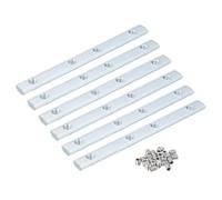 sourcing map Lot de 6 équerres de connexion intérieure droite 2020, pour profil d'extrusion en aluminium de 6 mm, argenté de 10,2 cm avec vis M5
