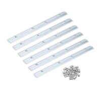 sourcing map Lot de 6 équerres de connexion intérieure droite 3030, pour profil d'extrusion en aluminium de 8 mm, 17,8 cm argenté avec vis M6