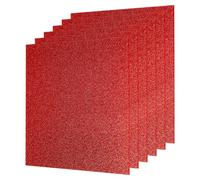 sourcing map Lot de 6 feuilles acryliques à paillettes rouges de 0,3 cm d'épaisseur, 20,3 x 20,3 cm, feuilles en plastique PMMA fluorescentes extrudées translucides pour loisirs créatifs, découpe et