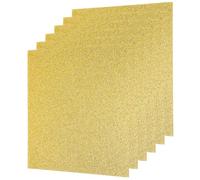 sourcing map Lot de 6 feuilles acryliques pailletées dorées de 0,3 cm d'épaisseur, 20,3 x 20,3 cm, feuilles en plastique PMMA fluorescentes extrudées translucides pour loisirs créatifs, découpe et