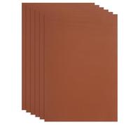 sourcing map Lot de 6 feuilles de cuir pleine fleur de 30 x 20 cm en cuir de vache naturel pour loisirs créatifs, meubles, ceintures de bureau, housses de livres, orange