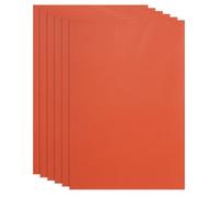 sourcing map Lot de 6 feuilles de cuir pleine fleur pour loisirs créatifs, meubles, ceintures de bureau, housses de livres, orange vif, 30 x 20 cm