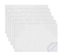 sourcing map Lot de 6 feuilles de papier peint autocollant en PVC pour maison de poupée, mini décoration murale pour maison de poupée, table de sable, accessoires de modèle 30 x 20 cm (blanc)