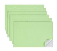 sourcing map Lot de 6 feuilles de papier peint autocollant en PVC pour maison de poupée, mini décoration murale pour maison de poupée, table de sable, accessoires de modèle 30 x 20 cm (vert clair)