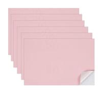 sourcing map Lot de 6 feuilles de papier peint autocollant en PVC pour maison de poupée miniature, mini décoration murale pour maison de poupée, table de sable, accessoires 30 x 20 cm (rose clair)