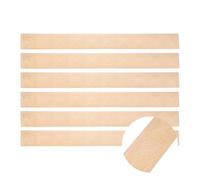 sourcing map Lot de 6 garnitures décoratives en bois brut 3D de 40 cm pour loisirs créatifs, maison, mur, étagère, fenêtre, porte (forme de pyramide, 40 mm)