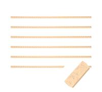 sourcing map Lot de 6 garnitures décoratives en bois brut 3D de 40 cm pour loisirs créatifs, maison, mur, étagère, fenêtre, porte (forme de pyramide, 10 mm)