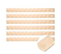 sourcing map Lot de 6 garnitures décoratives en bois brut 3D de 40 cm pour loisirs créatifs, maison, mur, étagère, fenêtre, porte (forme de pyramide, 35 mm)