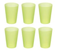 sourcing map Lot de 6 gobelets en plastique réutilisables incassables pour la maison, le bureau, l'extérieur, le restaurant, l'eau, le café, le lait, le jus, le thé, jaune clair