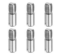 sourcing map Lot de 6 goupilles cylindriques fendues M6 x 20 mm, chevilles en acier inoxydable 304, filetage extérieur, broches parallèles pour installation de meubles, projets de bricolage