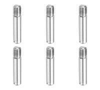 sourcing map Lot de 6 goupilles cylindriques fendues M6 x 25 mm, chevilles en acier inoxydable 304, filetage extérieur, broches parallèles pour installation de meubles, projets de bricolage