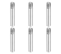 sourcing map Lot de 6 goupilles cylindriques fendues M6 x 35 mm, chevilles en acier inoxydable 304, filetage extérieur, broches parallèles pour installation de meubles, projets de bricolage