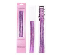 sourcing map Lot de 6 guirlandes de cheveux à clipser - 60 cm - Résistantes à la chaleur - Colorées - Pour femme - Violet clair