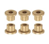 sourcing map Lot de 6 manchons de roulement à bride 4 mm alésage 8 mm OD 8 mm longueur 2 mm épaisseur de bride bagues en bronze auto-lubrifiantes manchons pour équipement industriel