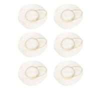 sourcing map Lot de 6 mini chapeaux de paille de 15,2 cm en tricot miniature pour maison de poupée, loisirs créatifs, décoration de vêtements, taille XXL, couleur bois