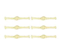 sourcing map Lot de 6 paires de boutons chinois en forme de grenouille beige à coudre pour manteaux, capes, pulls, costumes de mariée, 9 x 1 cm