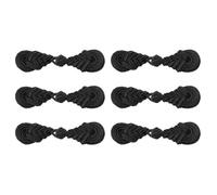 sourcing map Lot de 6 paires de boutons chinois en forme de grenouille pour couture, manteaux, manteaux, pulls, costumes de mariée, 7,6 x 1,8 cm