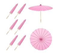 sourcing map Lot de 6 parapluies en papier huilé de 40,6 cm pour loisirs créatifs, fête, décoration de mariage, rose