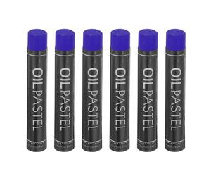 sourcing map Lot de 6 pastels à l'huile douce - 11 x 70 mm - Pour art, peinture, dessin, mélange, fournitures artistiques pour débutants, violet