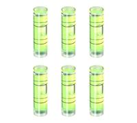 sourcing map Lot de 6 petites fioles cylindriques de niveau à bulle 34 x 9,5 mm PMMA Mini Niveau à bulle horizontal Outils de mesure pour RV TV Cadre photo Outil de suspension Outil de niveleur