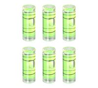sourcing map Lot de 6 petites fioles cylindriques de niveau à bulle 40 x 9,5 mm PMMA Mini Niveau à bulle horizontal Outils de mesure pour RV TV Cadre photo Outil de suspension Outil de niveleur